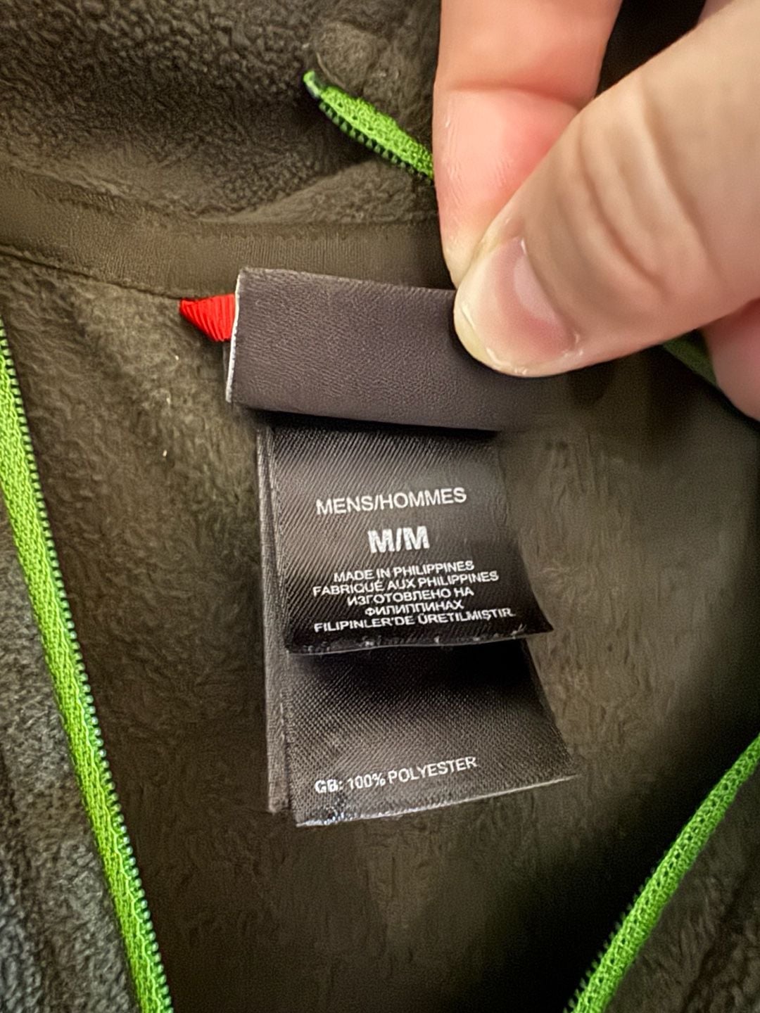 The North Face Fleece Pullover Jacket Black Green XL 6