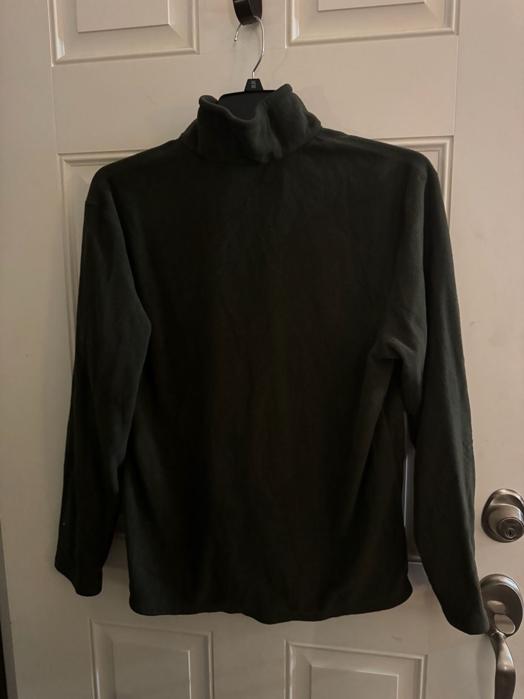 The North Face Fleece Pullover Jacket Black Green XL 8