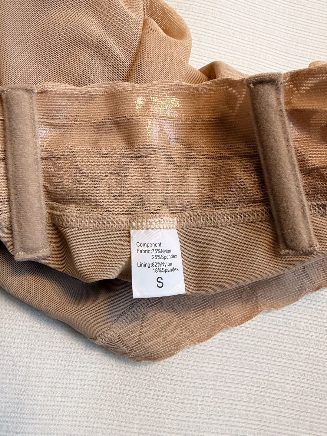 Shapewear High Waist Control Briefs Size S Nude Mesh 4