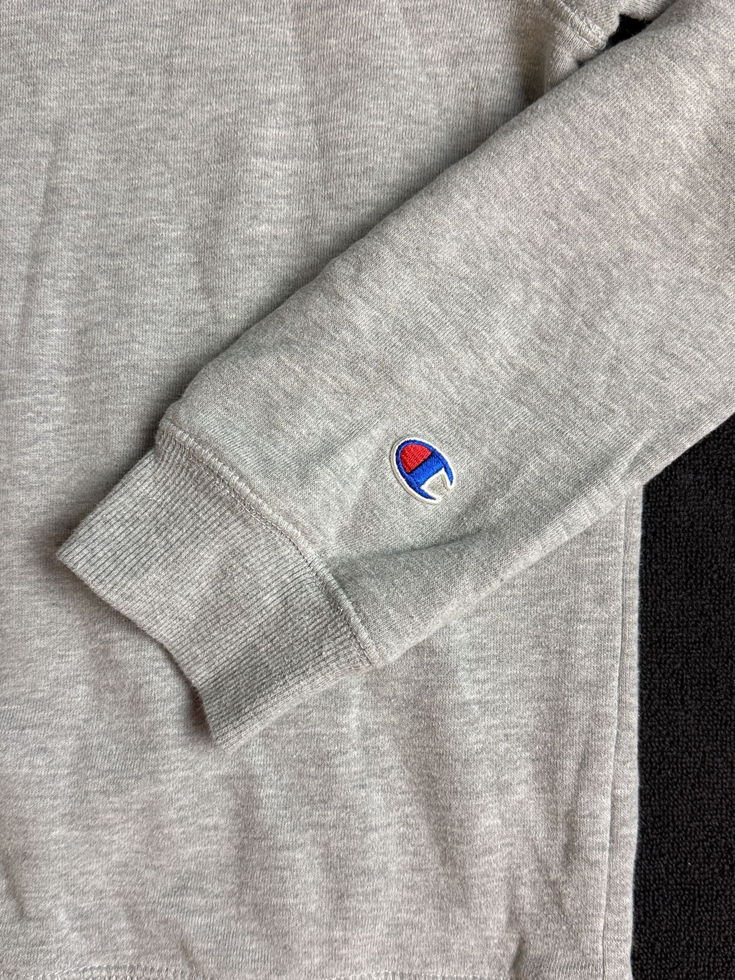 Kids Champion Crewneck Sweatshirt XL Gray Embroidered Logo Pullover 3