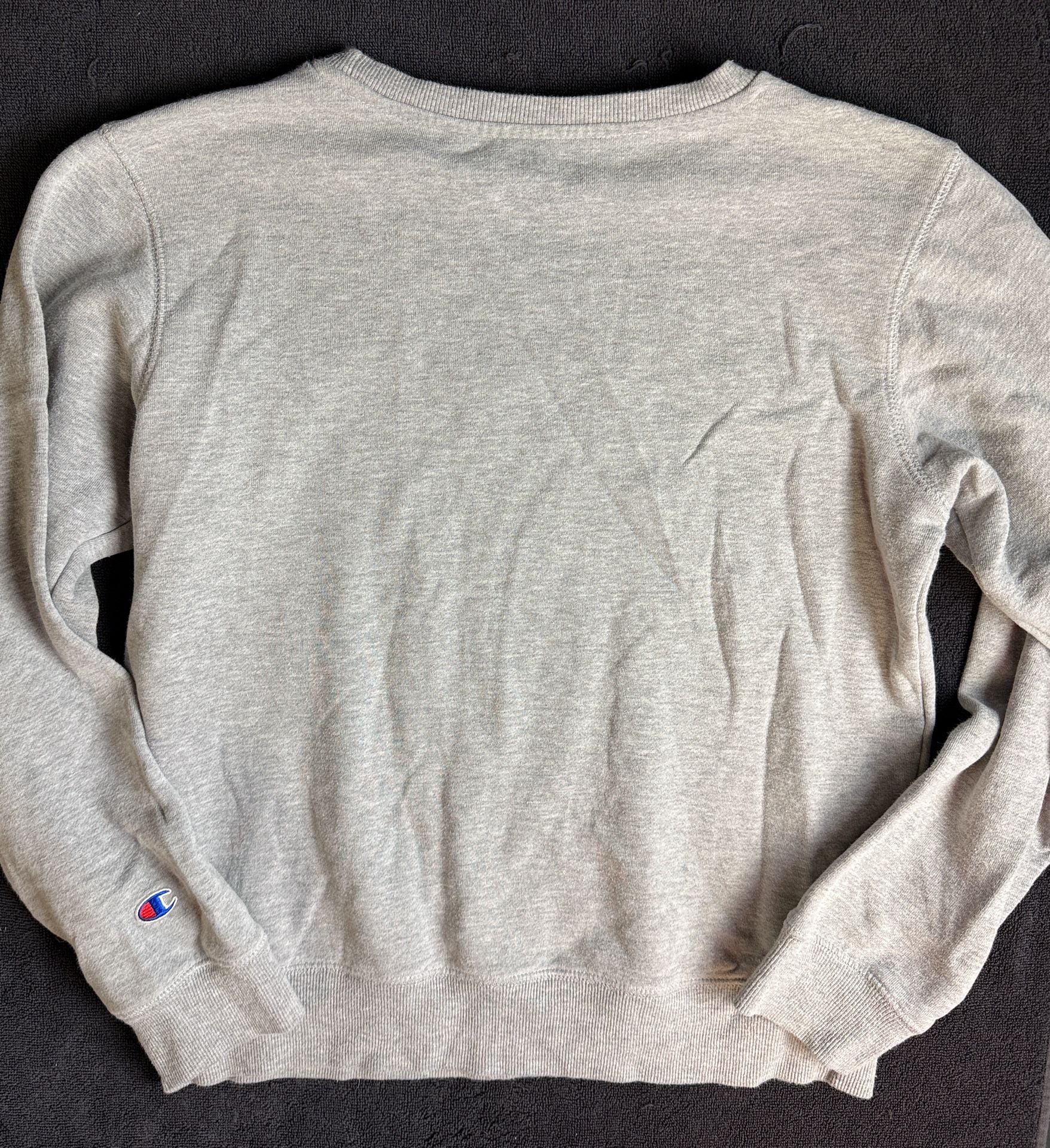 Kids Champion Crewneck Sweatshirt XL Gray Embroidered Logo Pullover 6