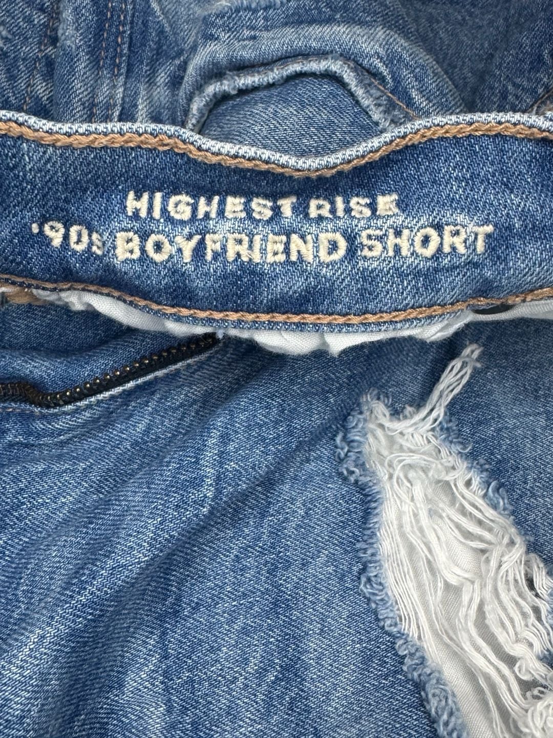 American Eagle Denim Shorts Size 8 Distressed Ripped 6