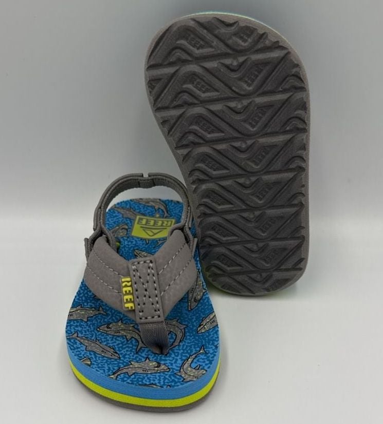 Reef Little Ahi Sandals Shark Blue Gray
Size 4 T
#901 5