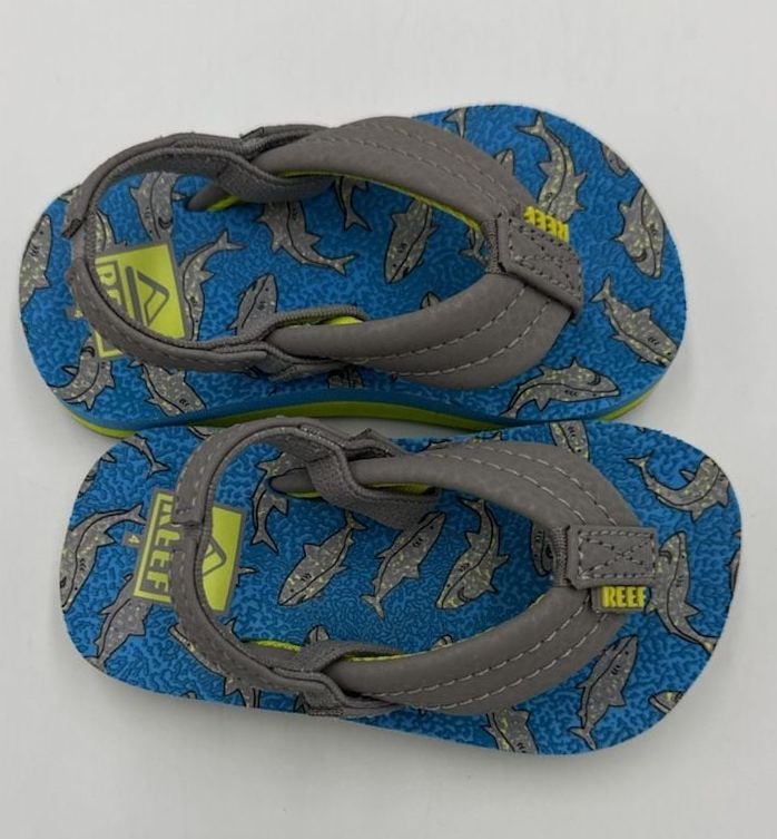 Reef Little Ahi Sandals Shark Blue Gray
Size 4 T
#901 4