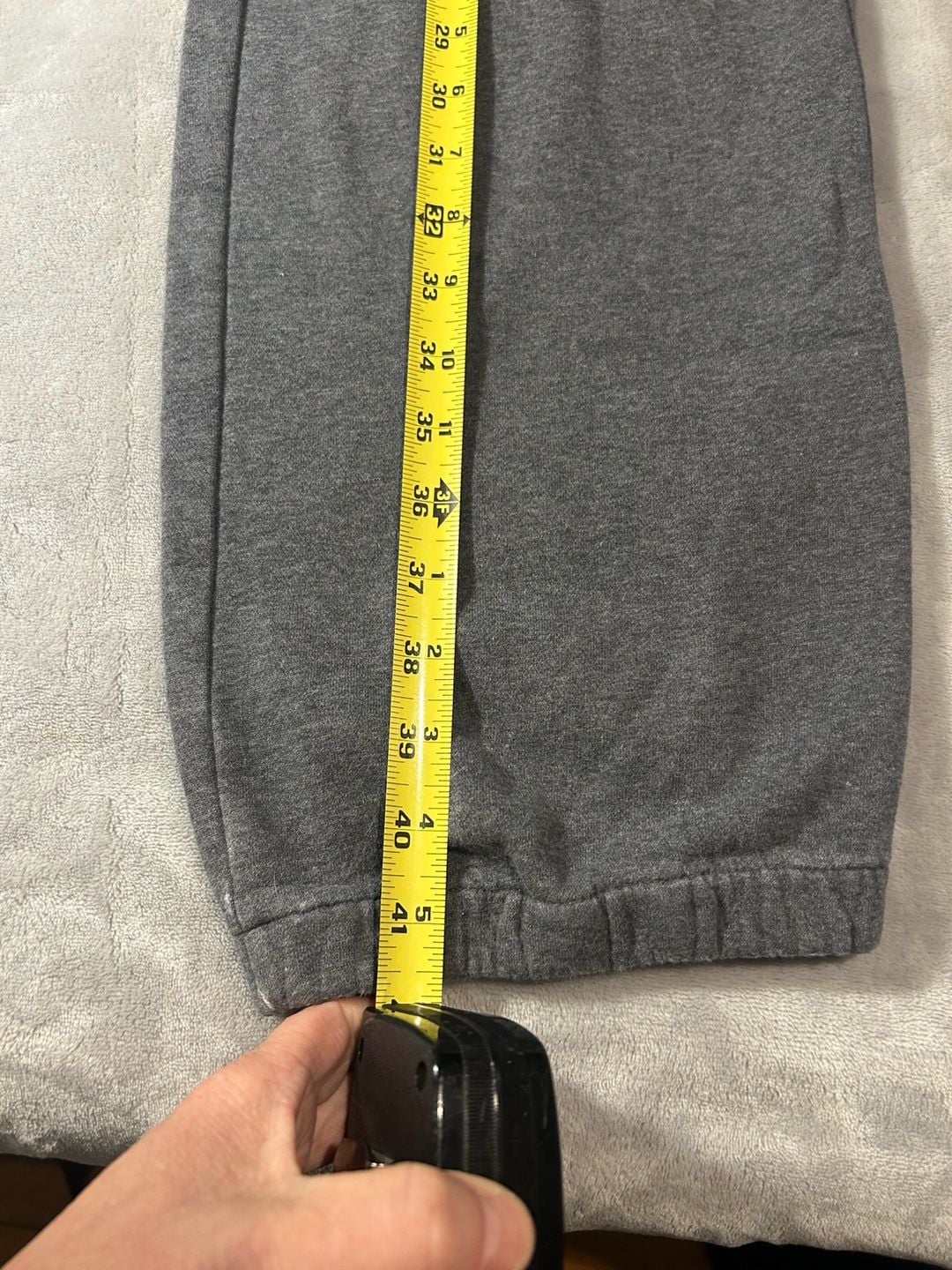 Nike Sweatpants Size L Dark Gray Logo Drawstring Fleece 5