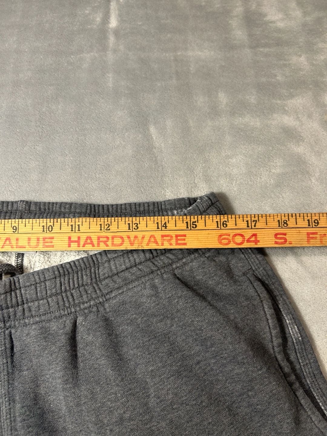 Nike Sweatpants Size L Dark Gray Logo Drawstring Fleece 6