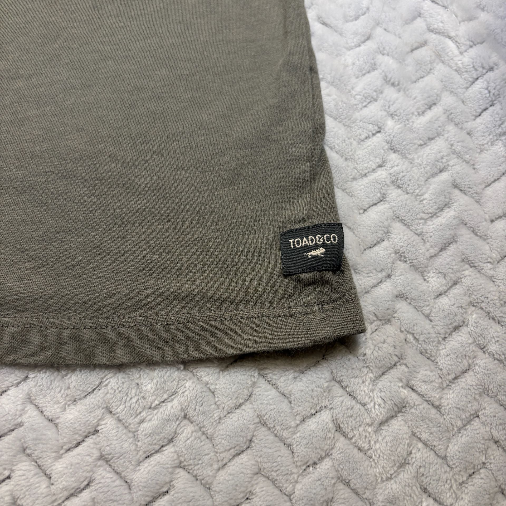 Toad&Co Tank Top Size L Grey Green Cotton Scoop Neck 4