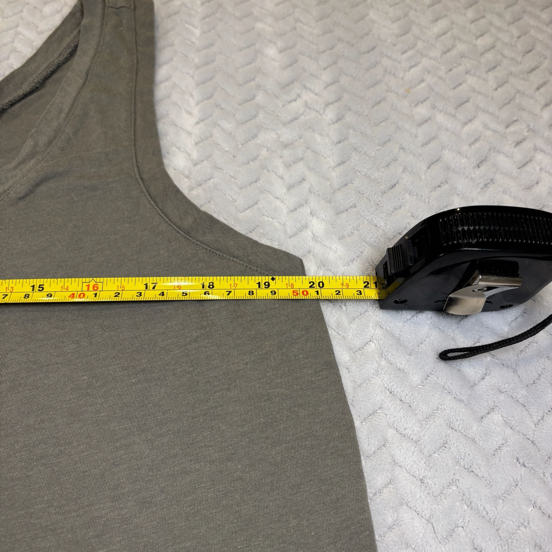 Toad&Co Tank Top Size L Grey Green Cotton Scoop Neck 6