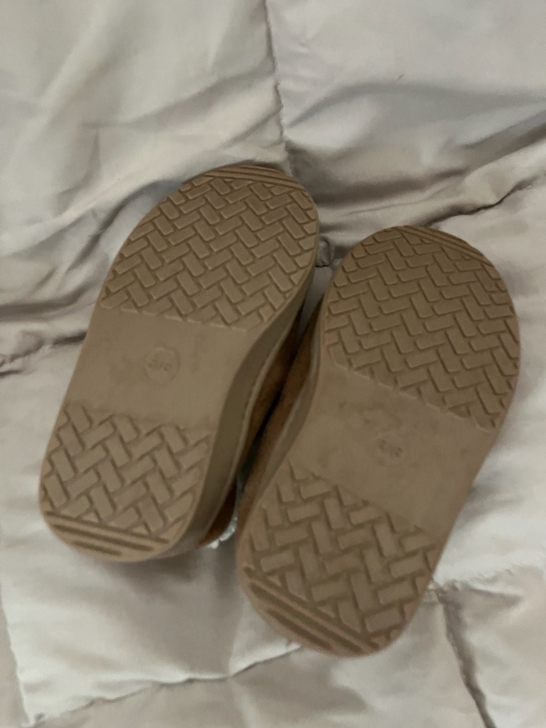 Infant Lucky Brand Slippers Brown Faux Fur Sherpa Lined 6