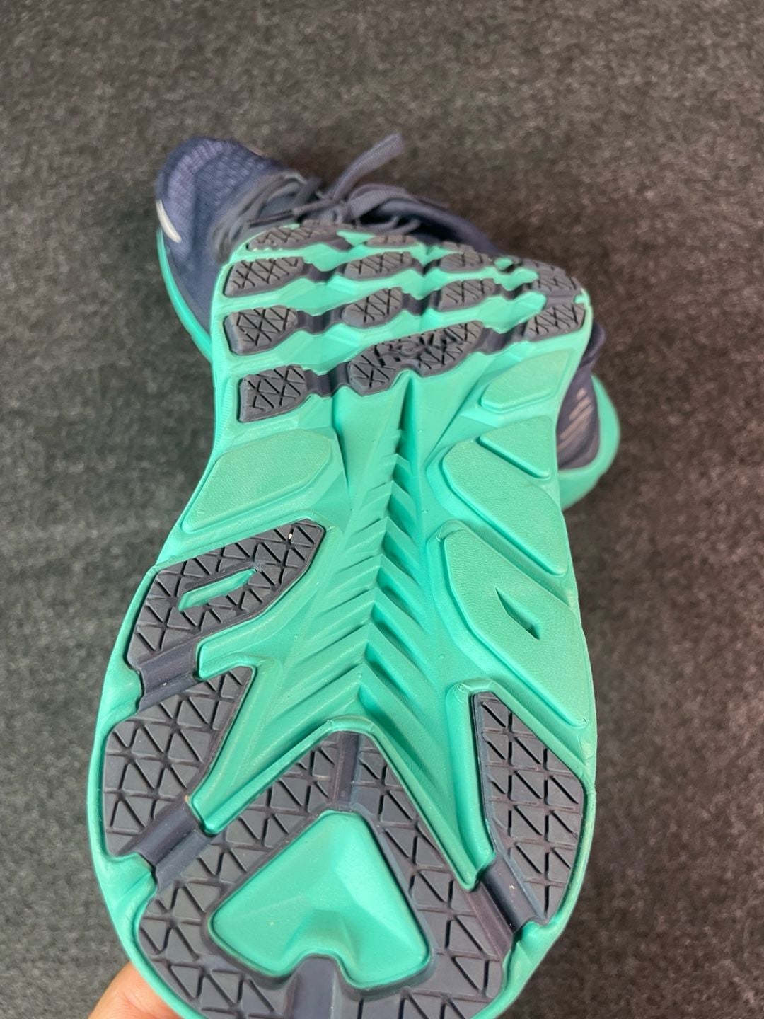 Hoka One One Clifton 8 Running Shoes Blue Green 7