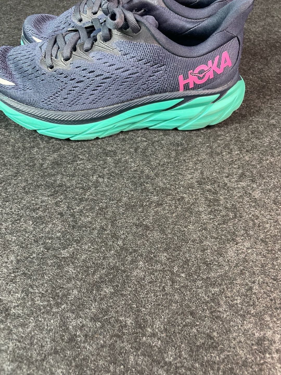Hoka One One Clifton 8 Running Shoes Blue Green 8