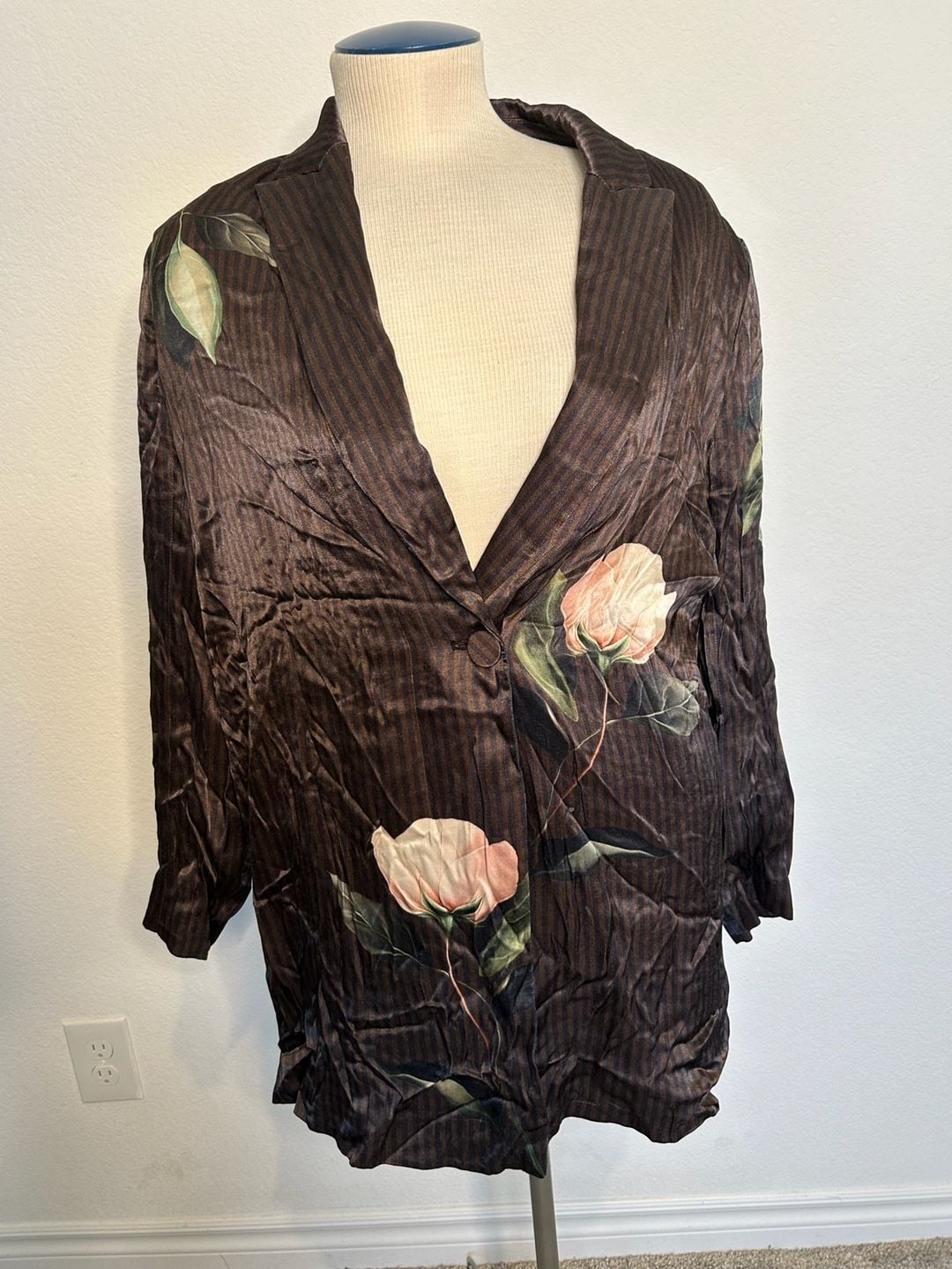 Anthropologie Printed Silky Blazer Mini Dress 2