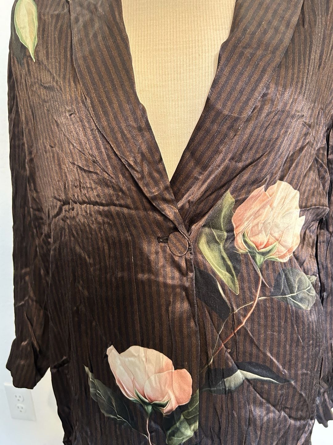 Anthropologie Printed Silky Blazer Mini Dress 6