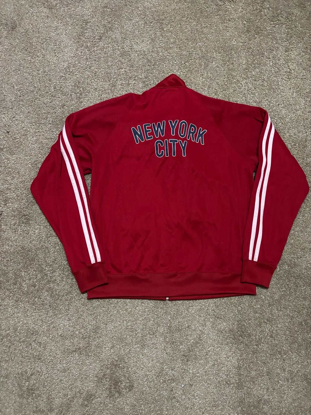Early 2000s Aeropostale Track Jacket Red White Number 18 3