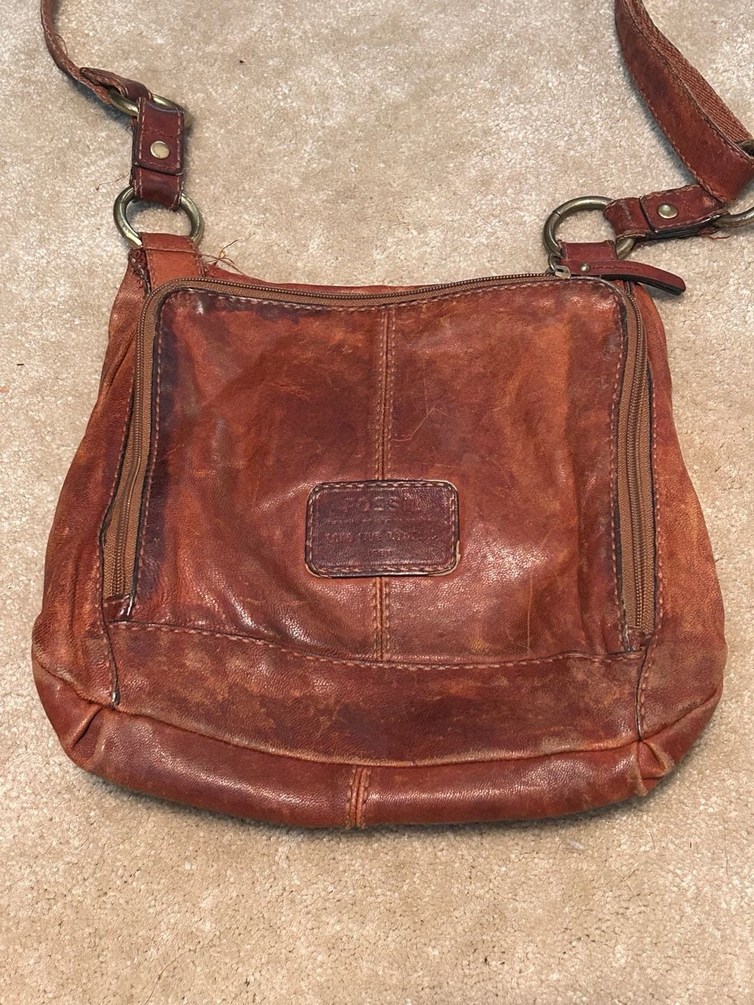 Fossil Leather Crossbody Bag 3