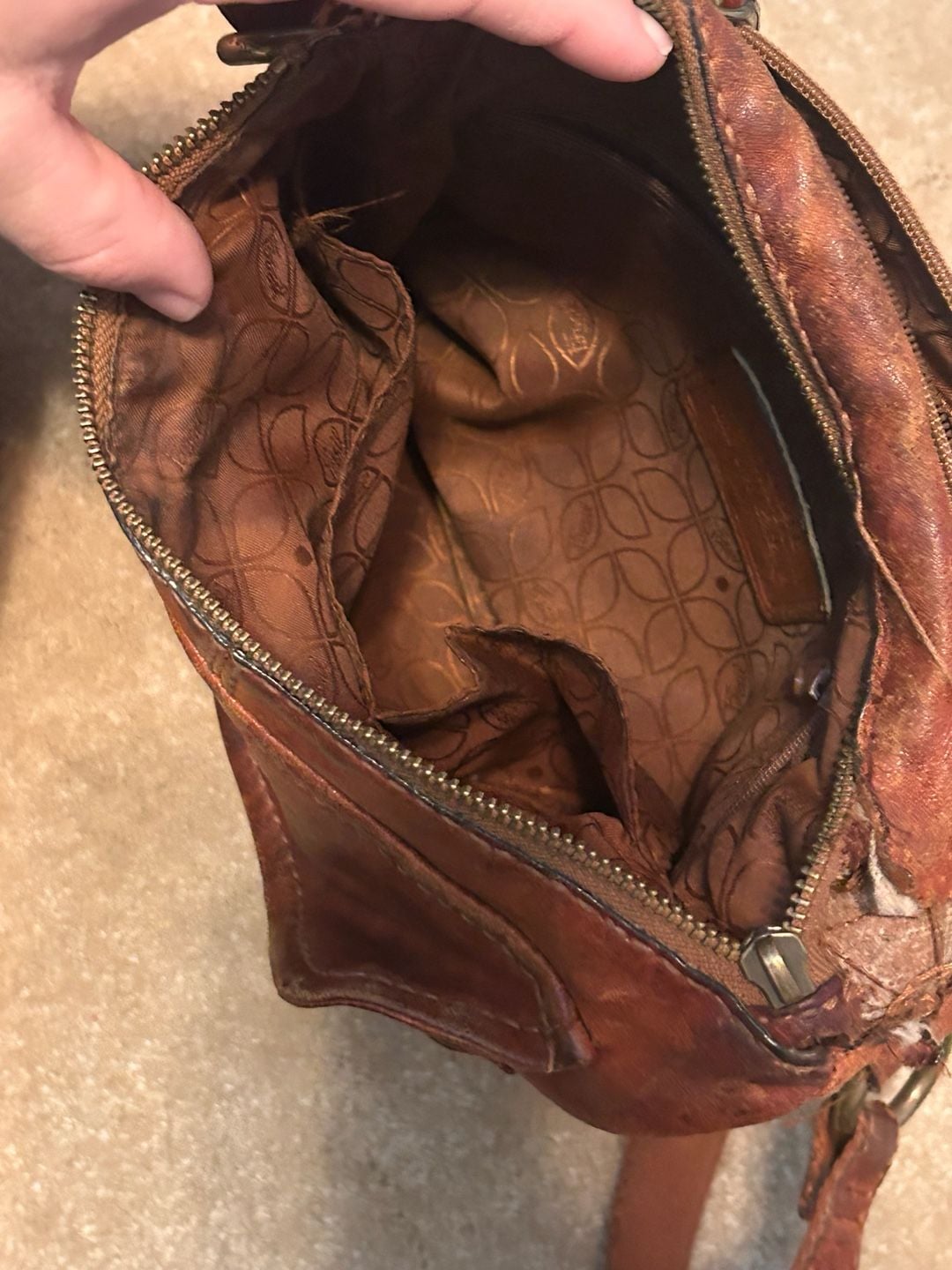 Fossil Leather Crossbody Bag 5