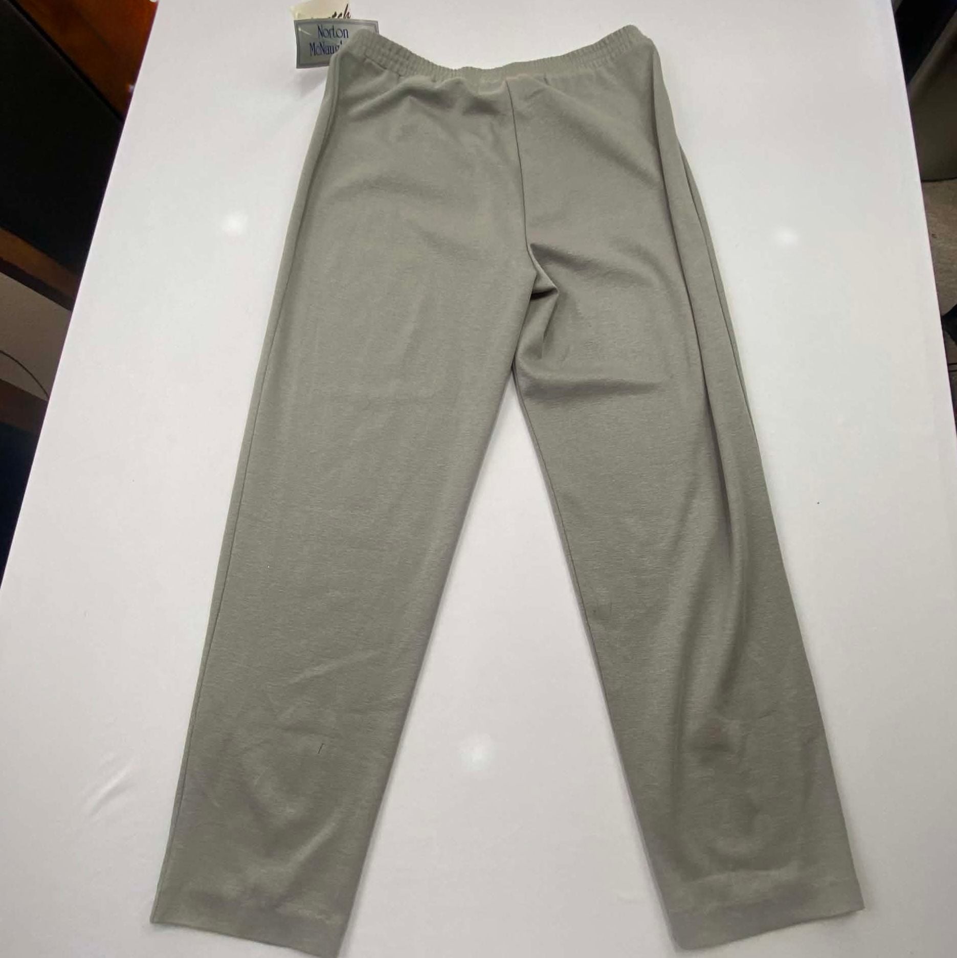Norton McNaughton Pants Size L Gray Pull On Pleated Stretch 4