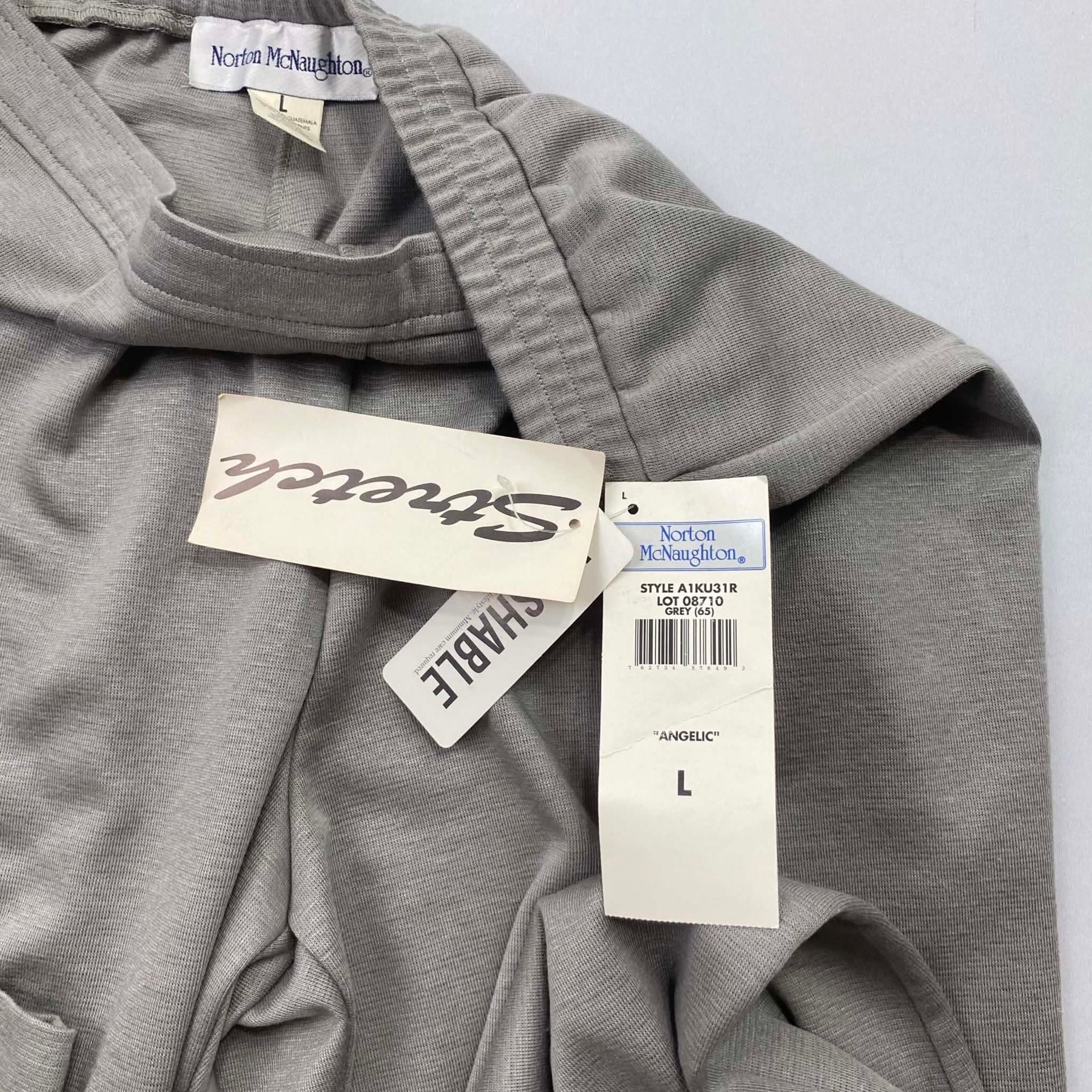 Norton McNaughton Pants Size L Gray Pull On Pleated Stretch 8