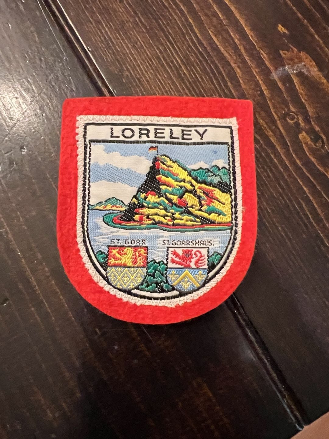 Vintage Loreley St. Goar St. Goarshausen Embroidered Felt Patch 1