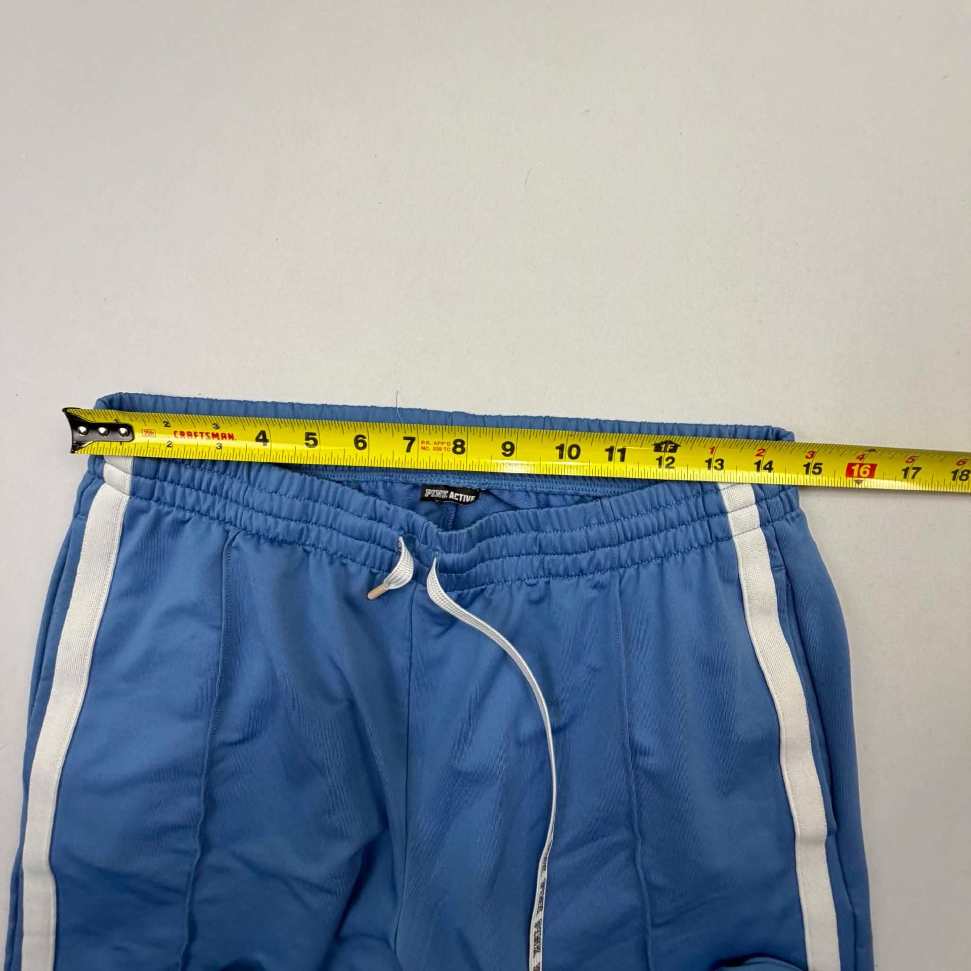 Pink Victoria's Secret Track Pants Blue White Striped Size S 4