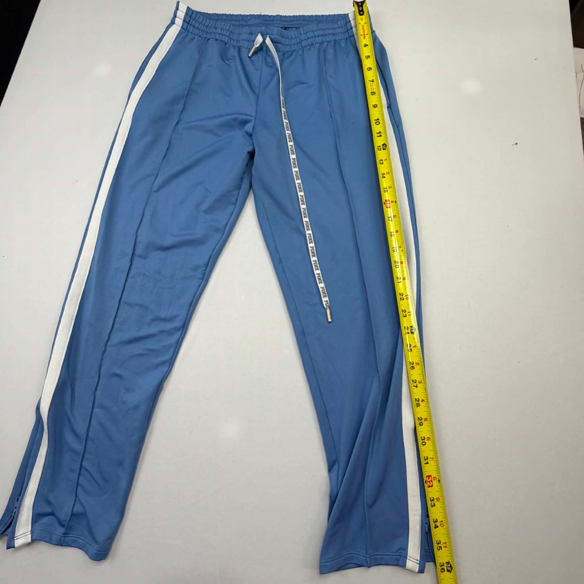 Pink Victoria's Secret Track Pants Blue White Striped Size S 5