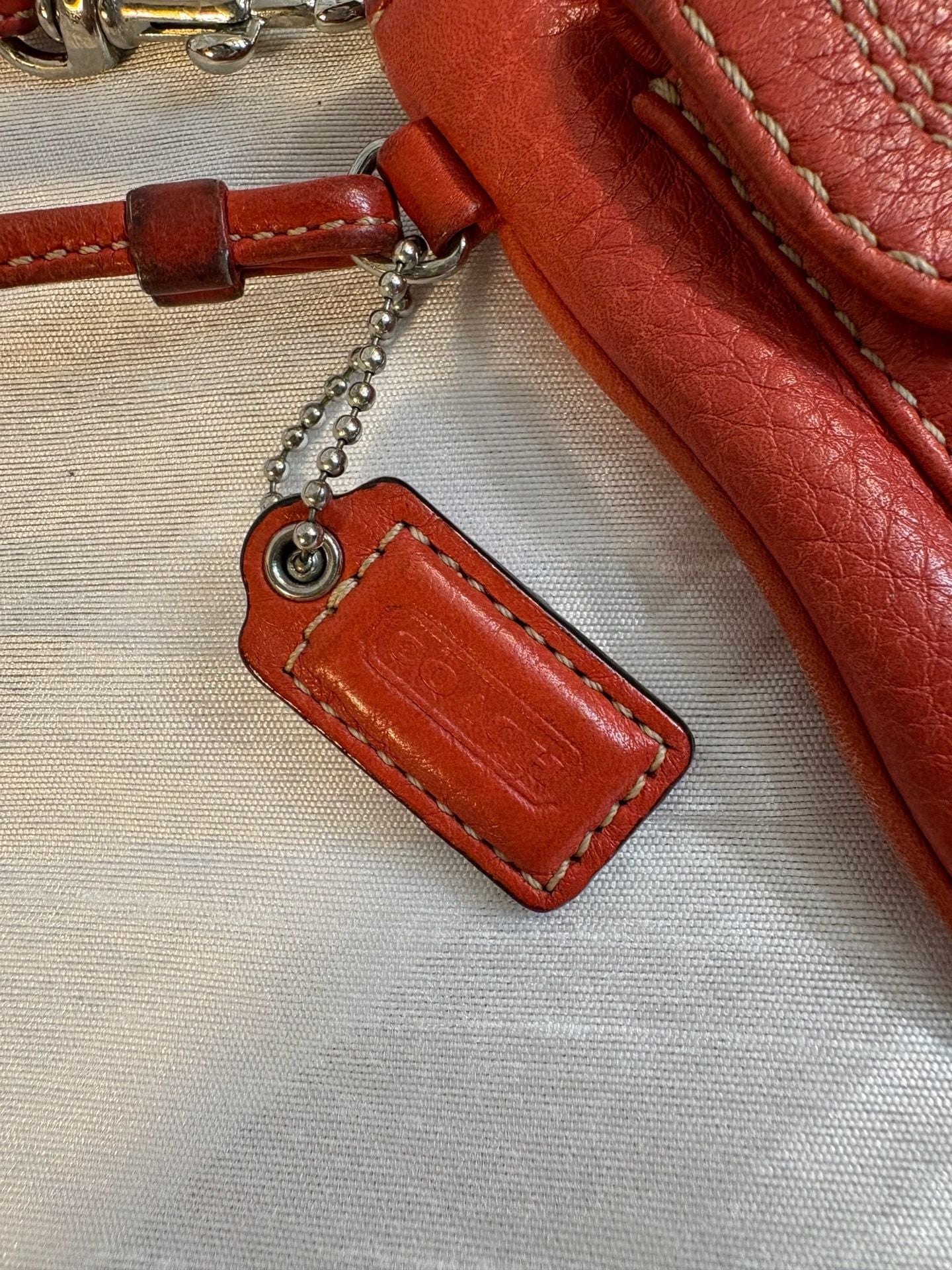 Coach Leather Wristlet Red 4
