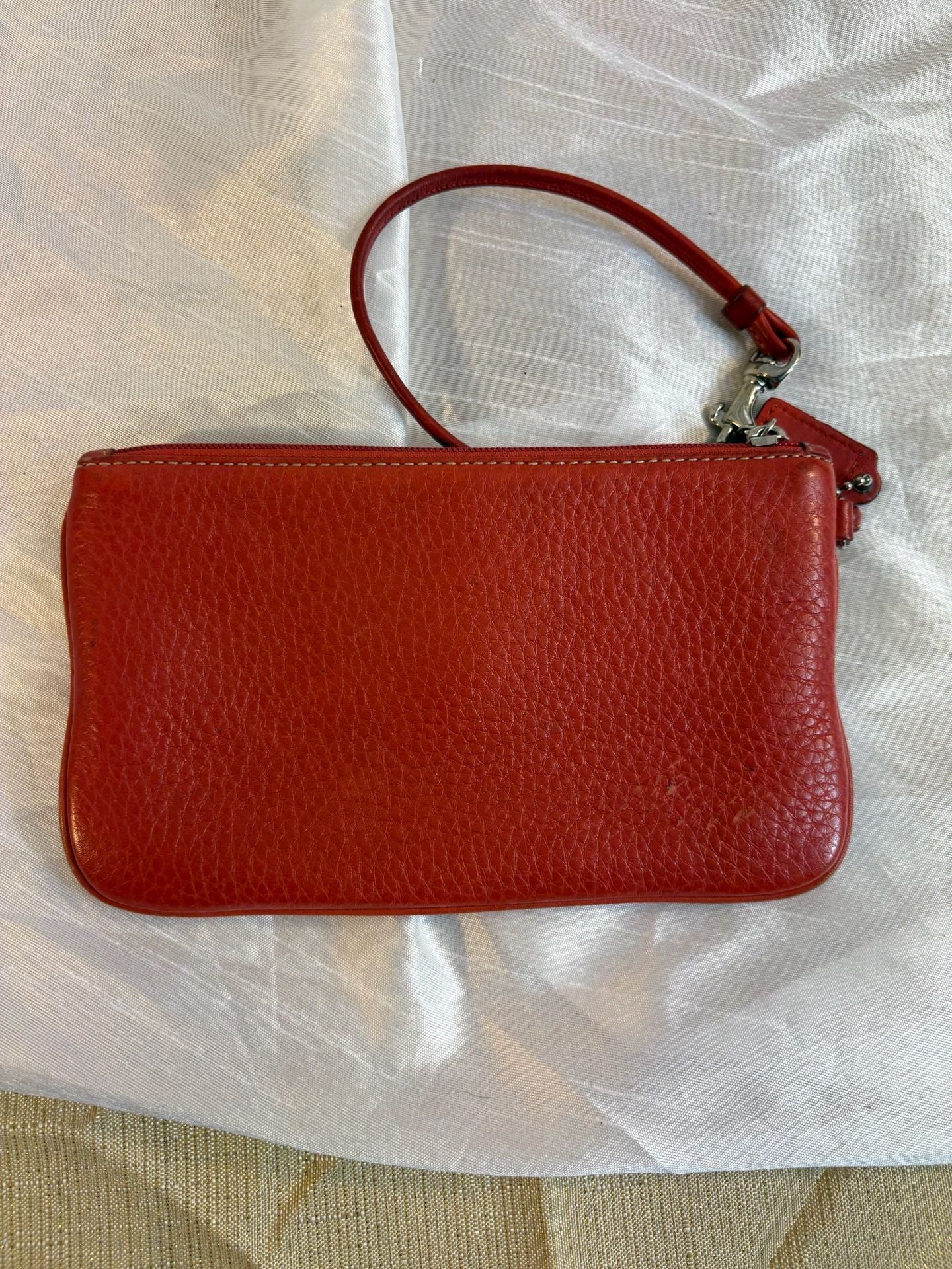 Coach Leather Wristlet Red 5
