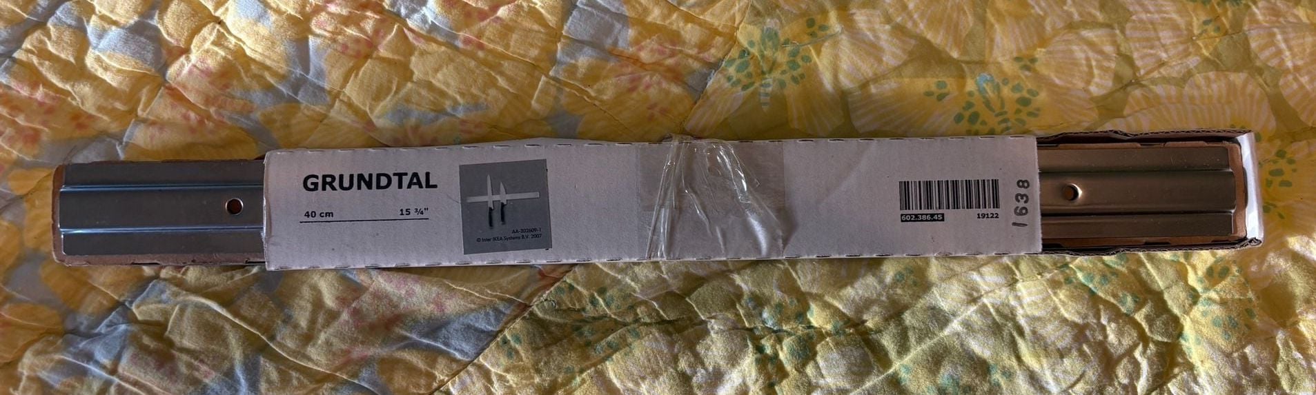 New in Box IKEA Grundtal 15 3/4 Inch Suspension Rail Mounting Bracket 40 cm 1