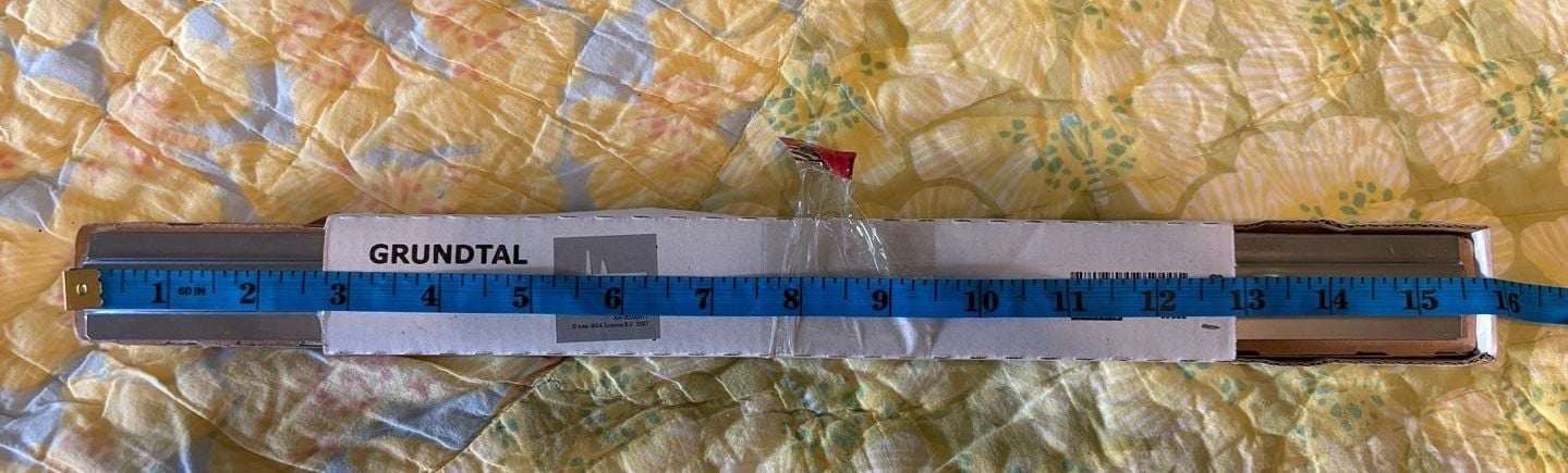 New in Box IKEA Grundtal 15 3/4 Inch Suspension Rail Mounting Bracket 40 cm 4