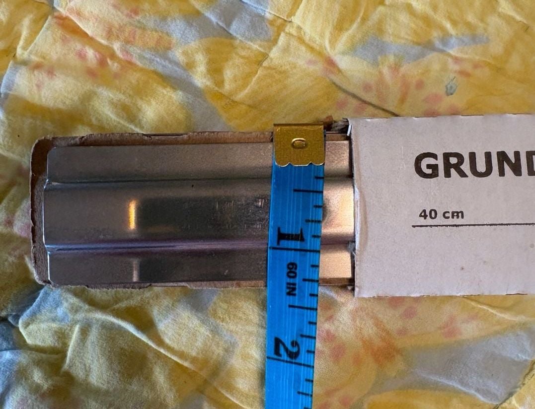 New in Box IKEA Grundtal 15 3/4 Inch Suspension Rail Mounting Bracket 40 cm 5