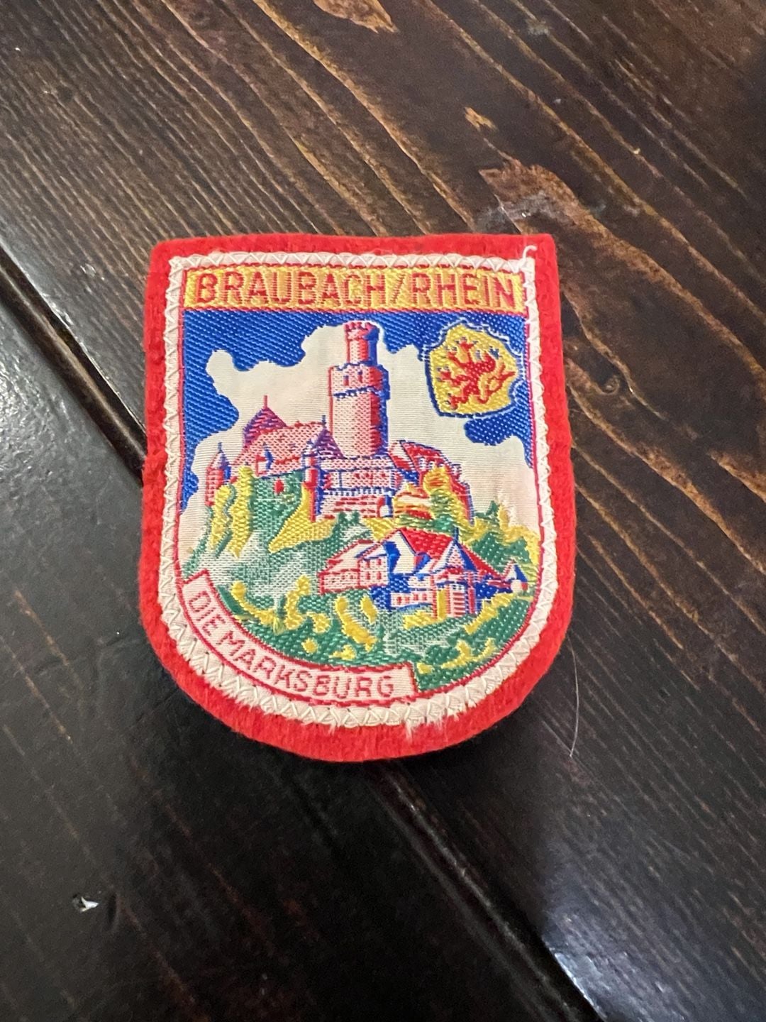 Braubach Rhein Die Marksburg Vintage Embroidered Patch 1