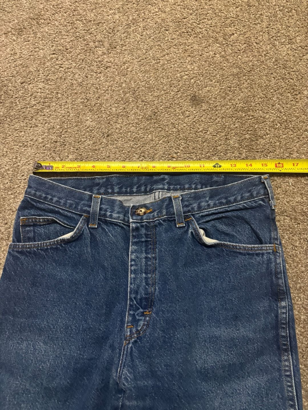 1970s 1980s Talon Zip Cowboy Cut Jeans 32x34 Blue Denim Bootcut 6