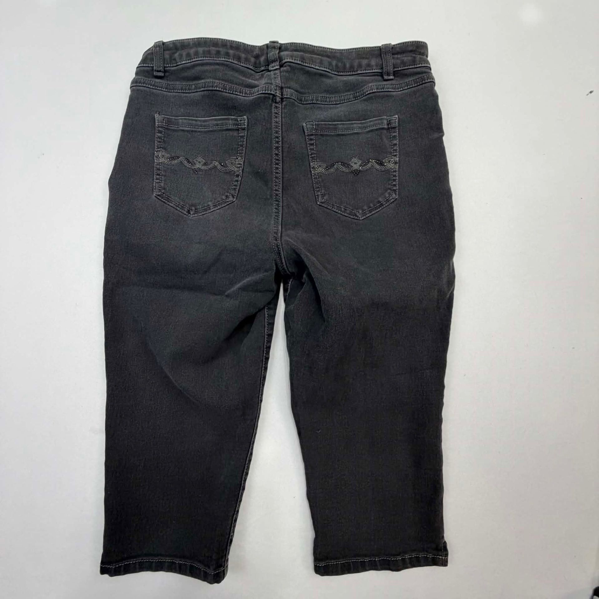 d.jeans Black Denim Crop Pants Size 14 6