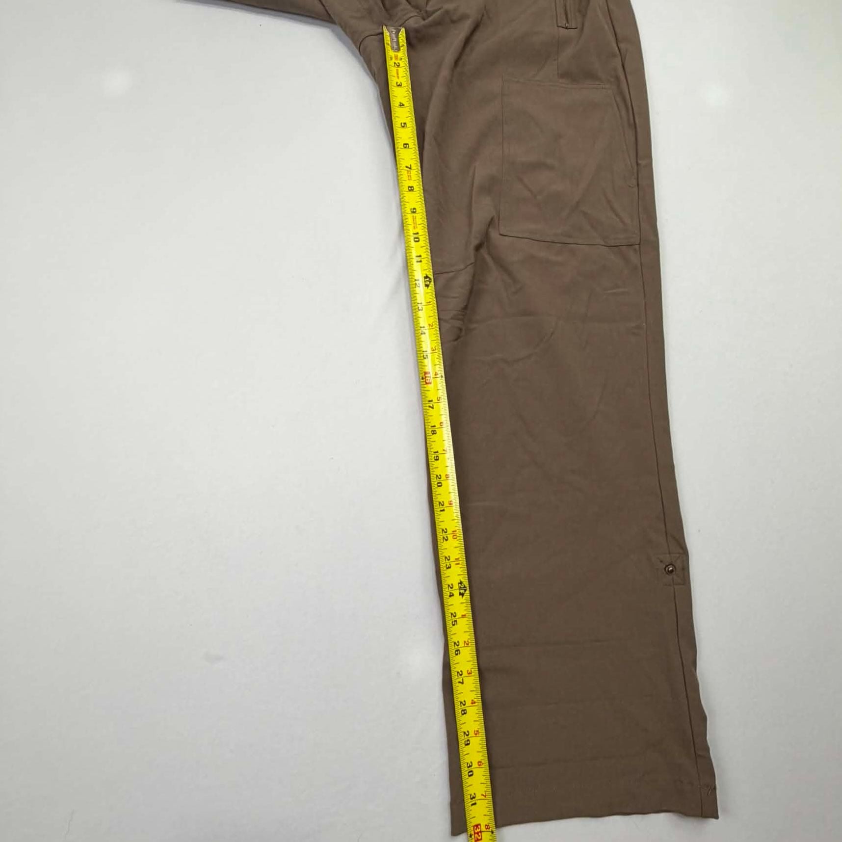 Chico's Cargo Pants Size 2.5 Brown Utility Zip Pocket Travel 5