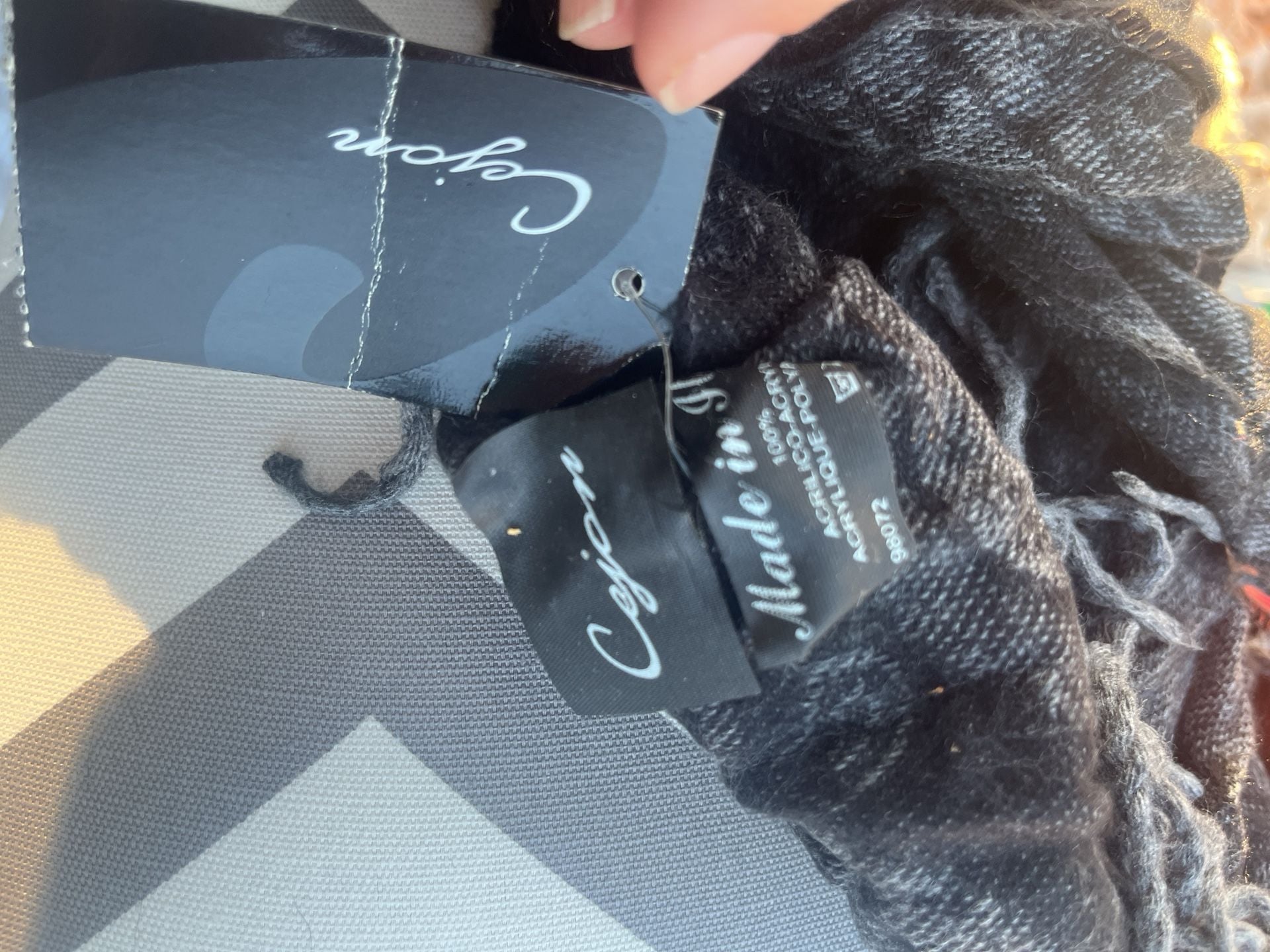 Cejon Black Scarf New With Tags 3