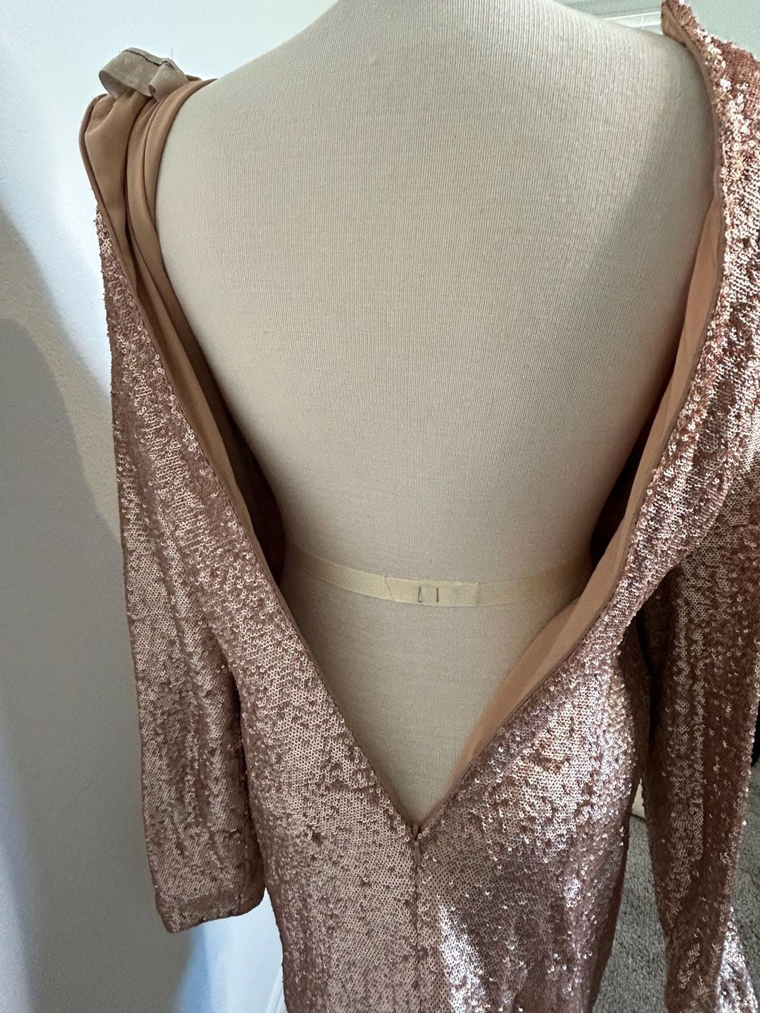 Keepsake Sequin Long Sleeve Mini Dress Rose Gold 7