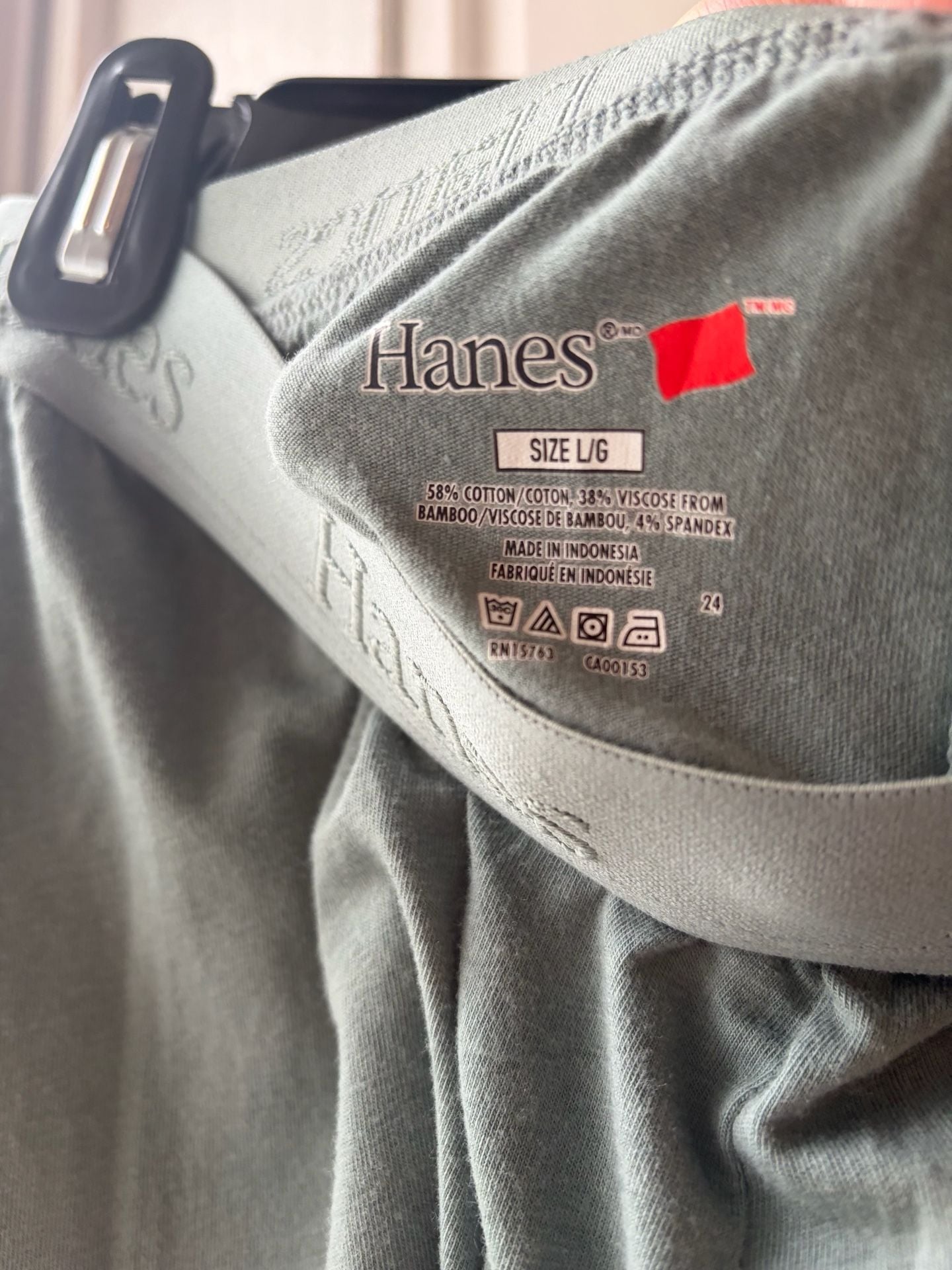 Hanes Cotton Knit Lounge Boxer Shorts Dusty Green Cozy All Season 4