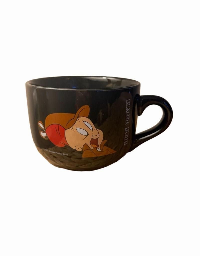 Warner Bros Elmer Fudd Black Coffee Mug 1998 1