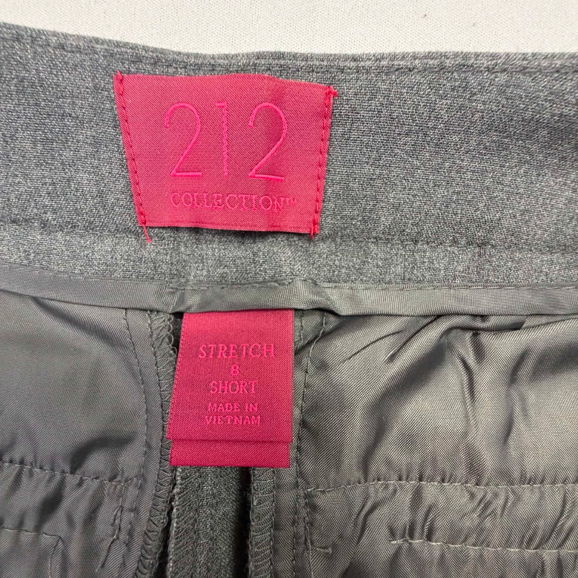 212 Collection Dress Pants Size 8 Short Gray Stretch 3