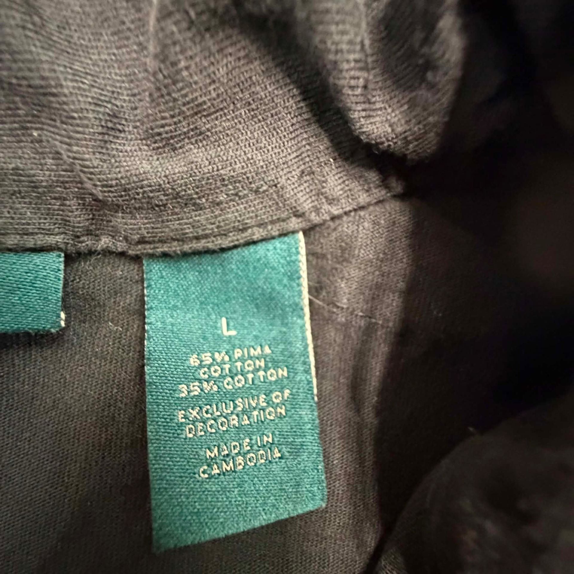 Perry Ellis Half Zip Polo Shirt Size L Black 4