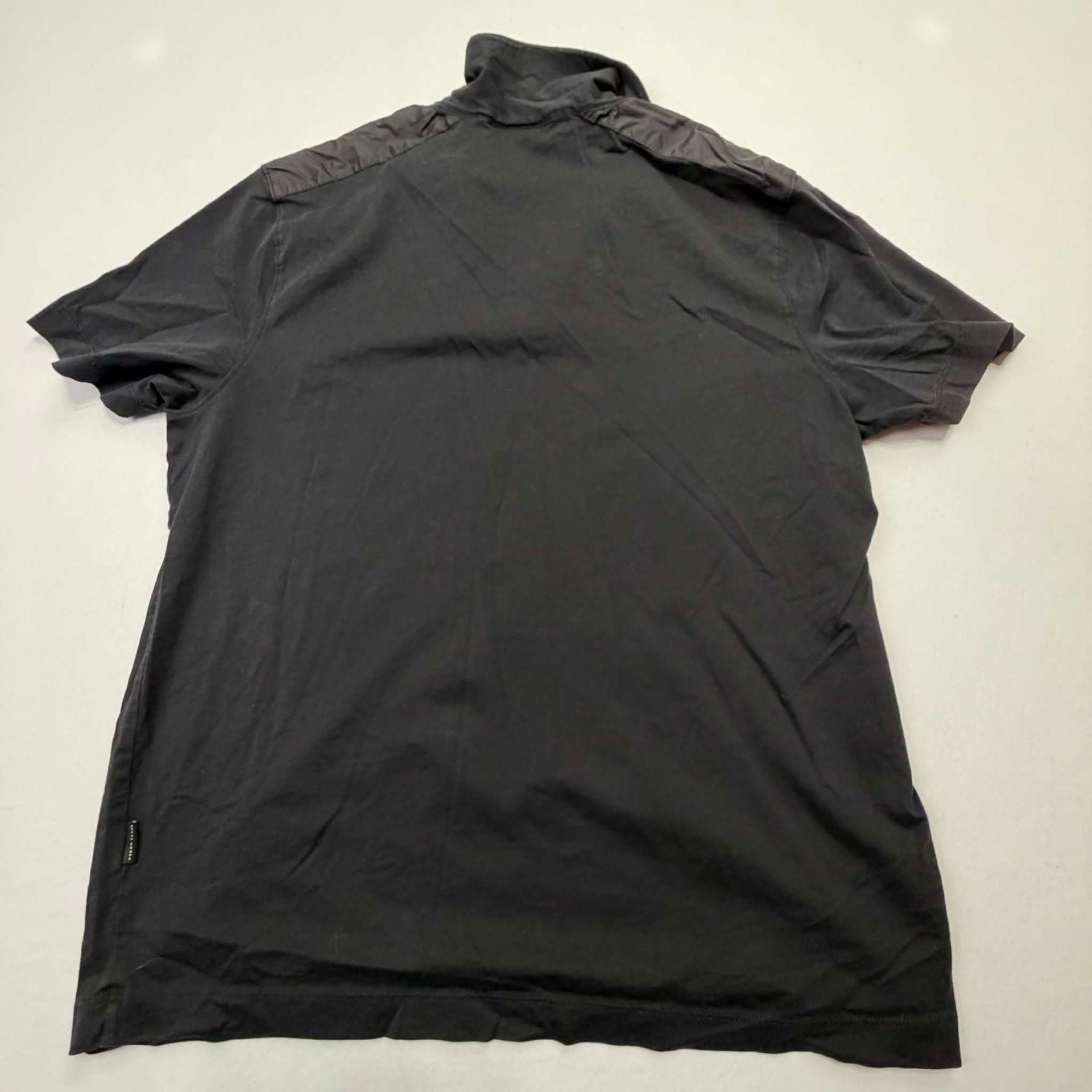 Perry Ellis Half Zip Polo Shirt Size L Black 11
