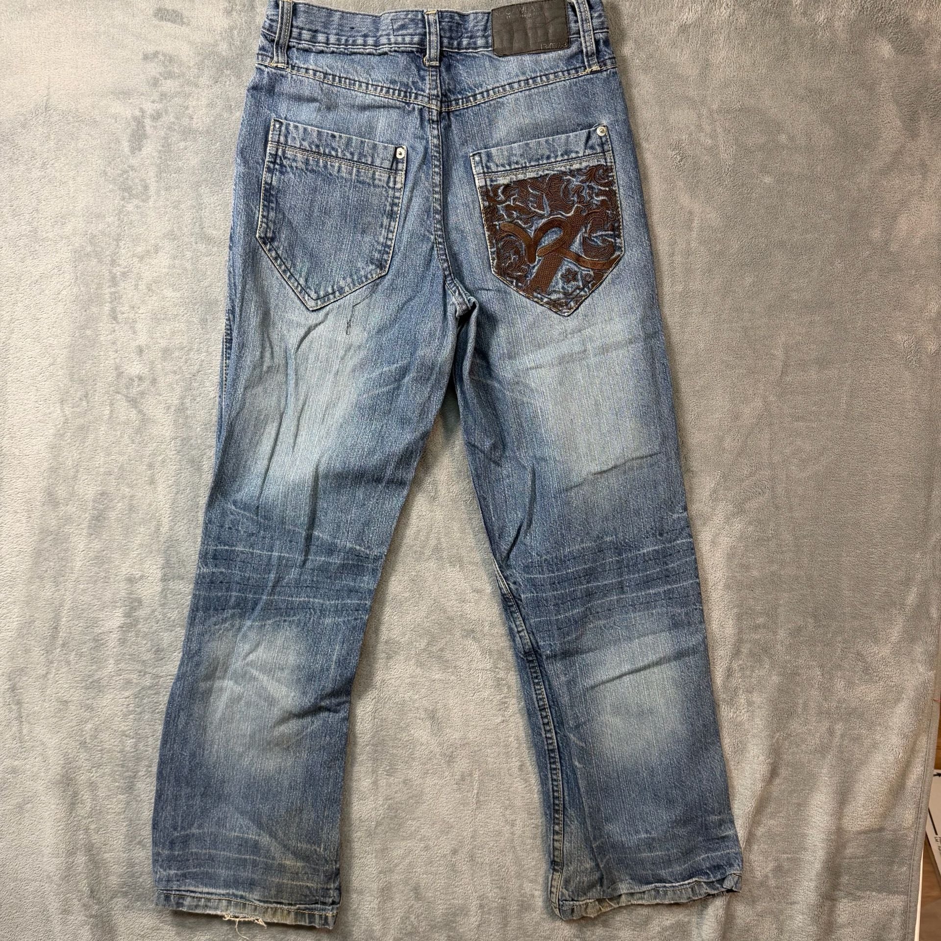 Vintage Rocawear Embroidered Jeans Size 14 Waist 29 Y2K Streetwear Baggy 11