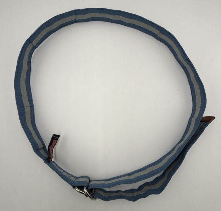 Vineyard Vines Striped D-Ring Belt Blue Gray
Size XL
#906 4