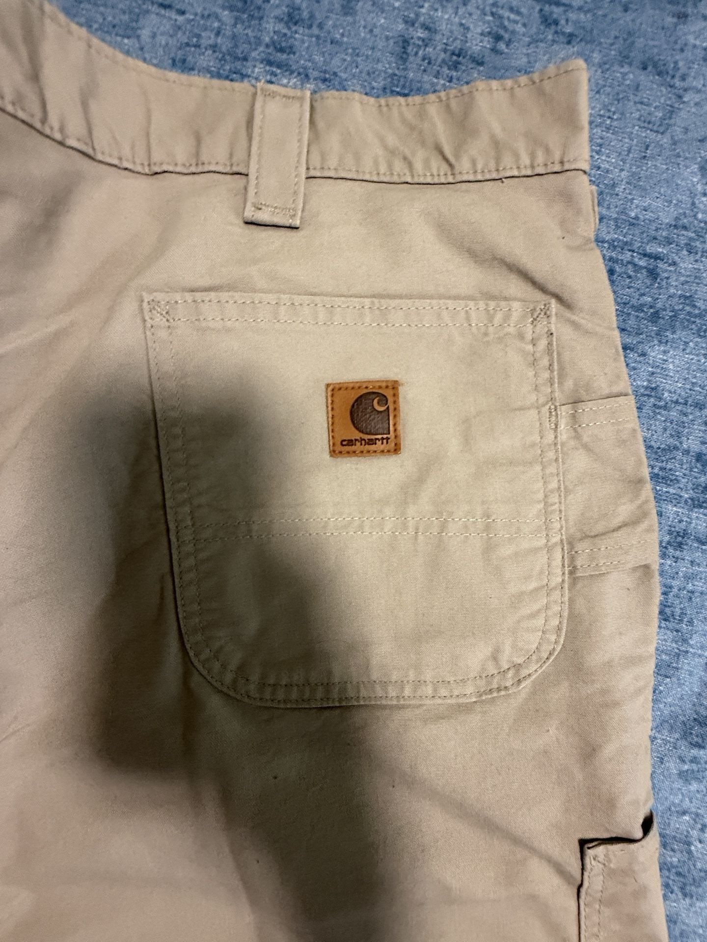 Carhartt B151 Canvas Work Dungaree Pants Tan 42x32 5