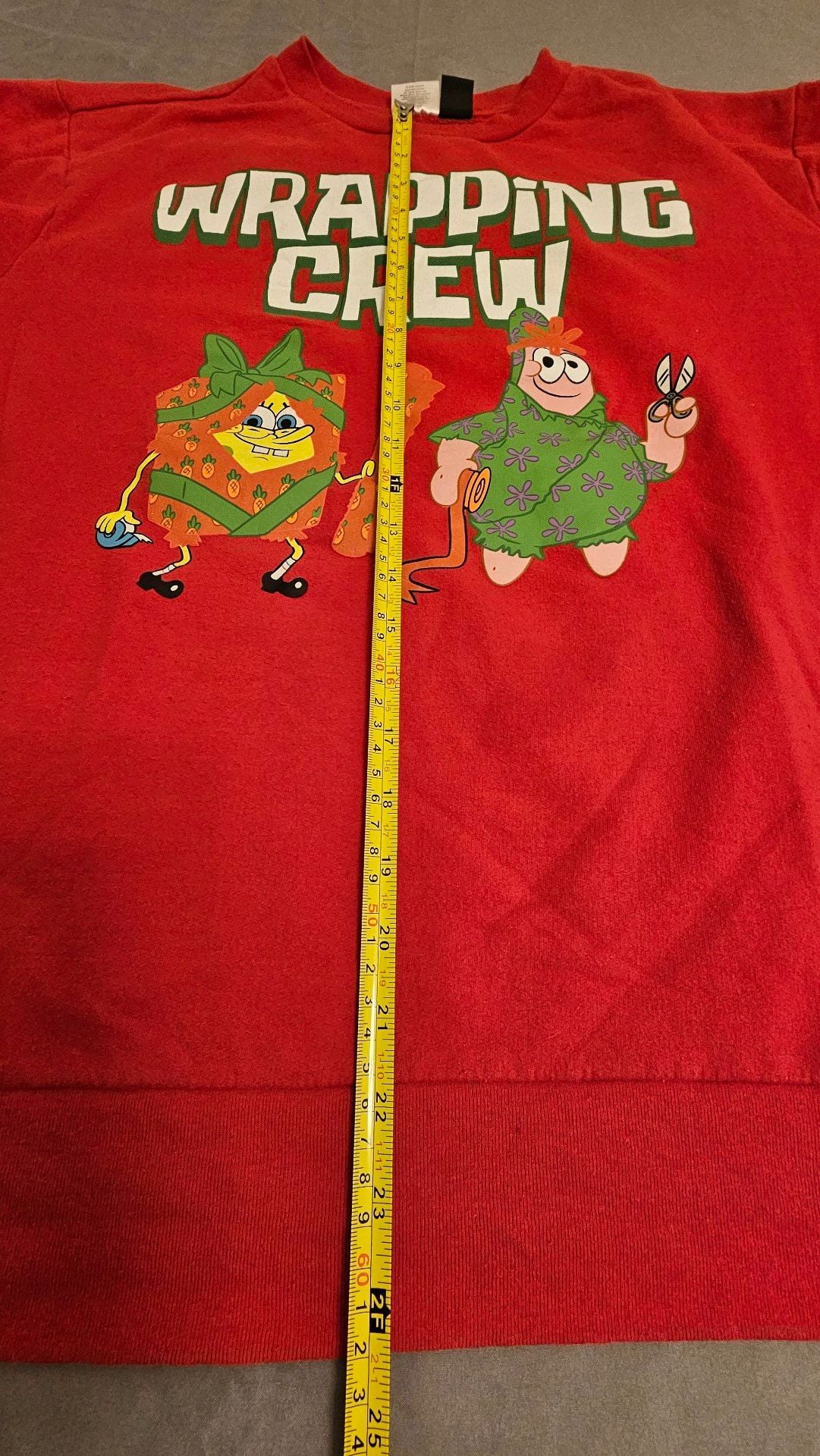 Nickelodeon SpongeBob SquarePants Wrapping Crew Christmas Sweatshirt Size Large 5