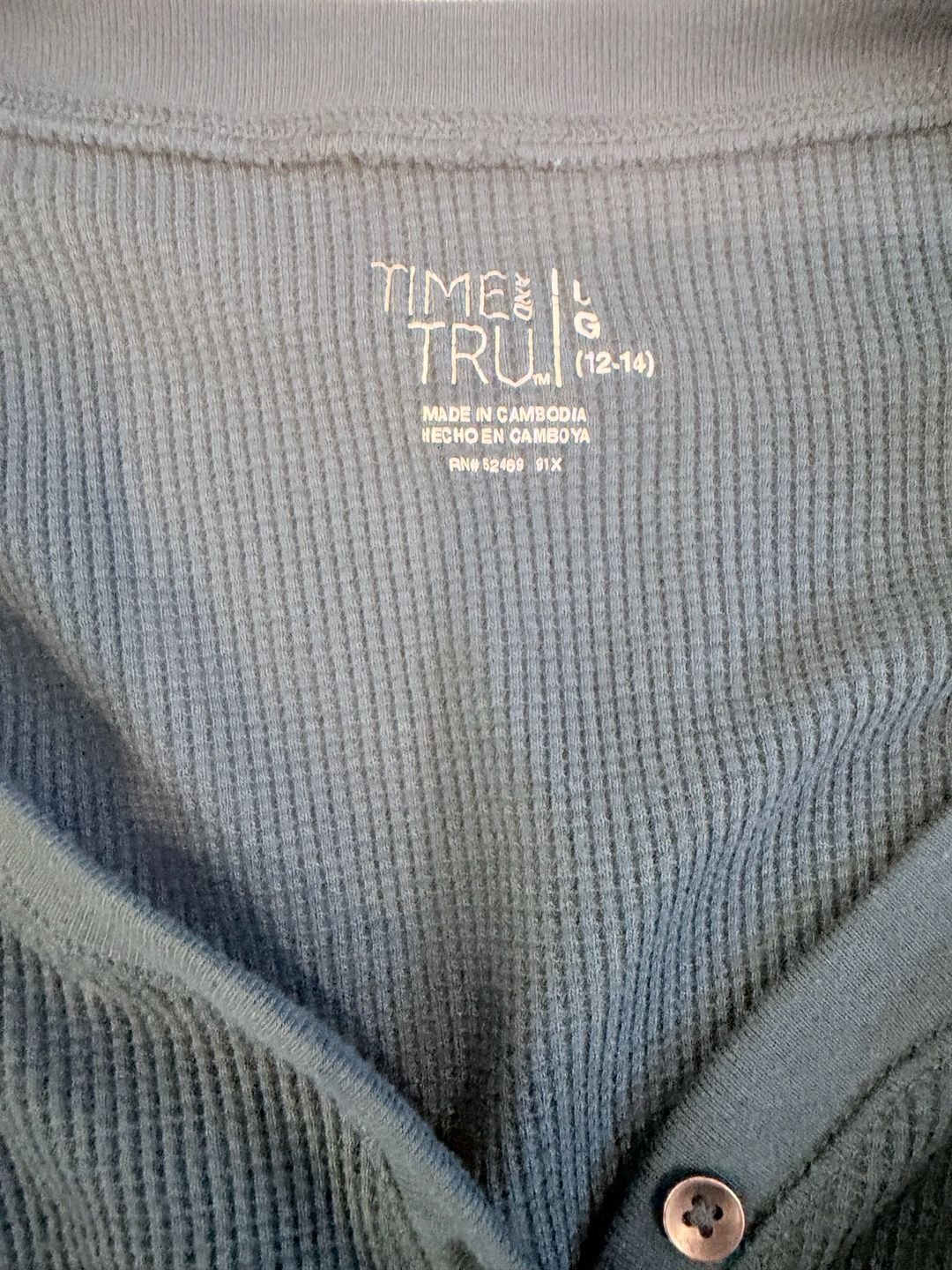 Time And Tru Thermal Henley Size M 4