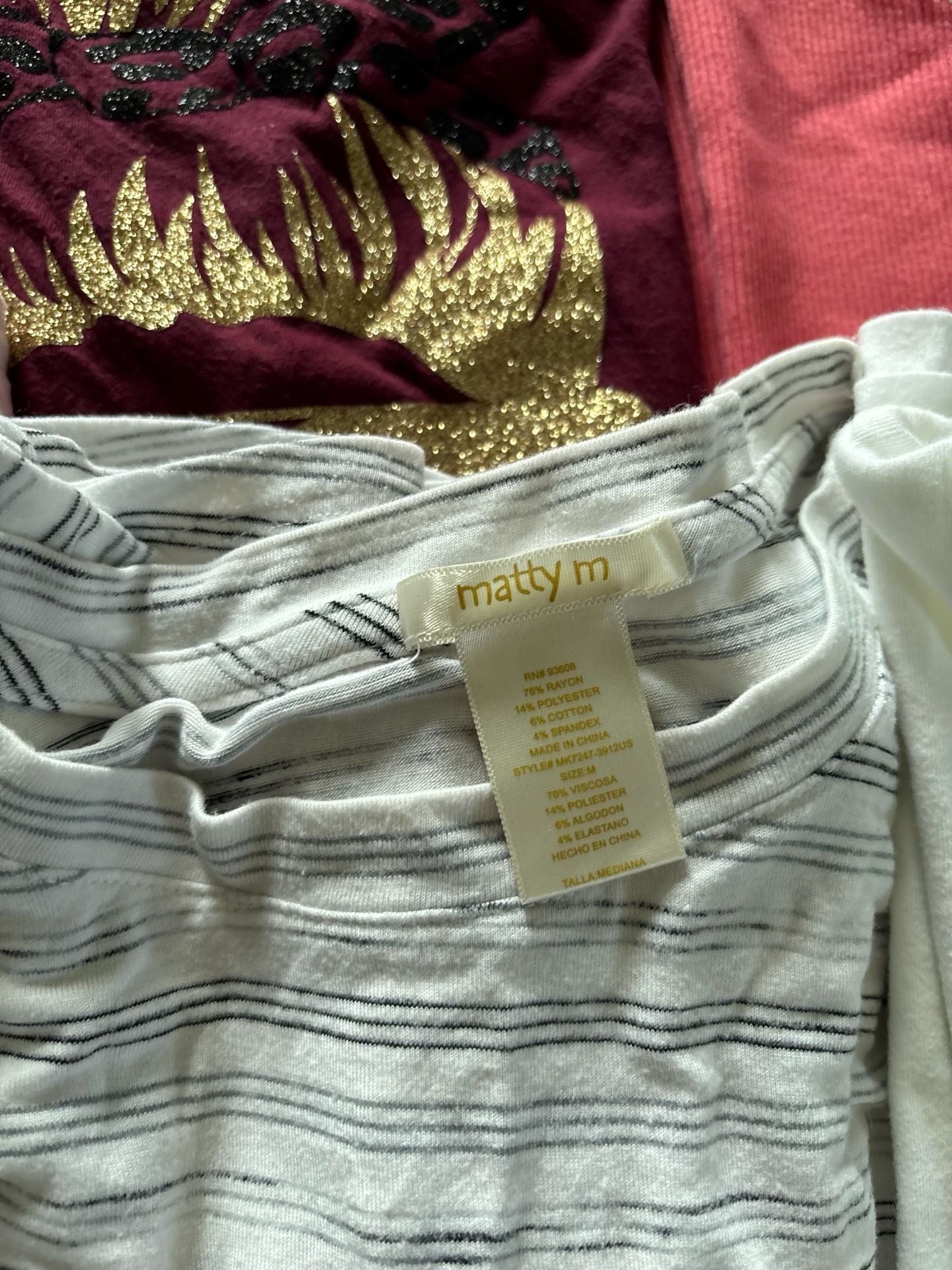 Assorted Women T-Shirts Lot Size M Multi-Brand Bundle 4
