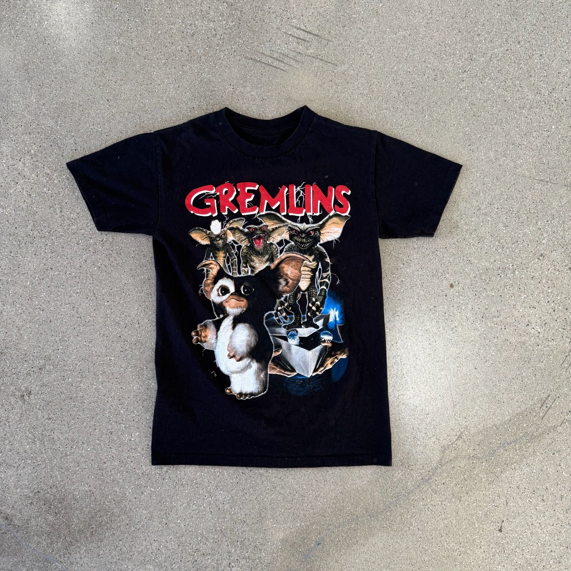Gremlins Movie Graphic Print Black Short Sleeve T-Shirt 2