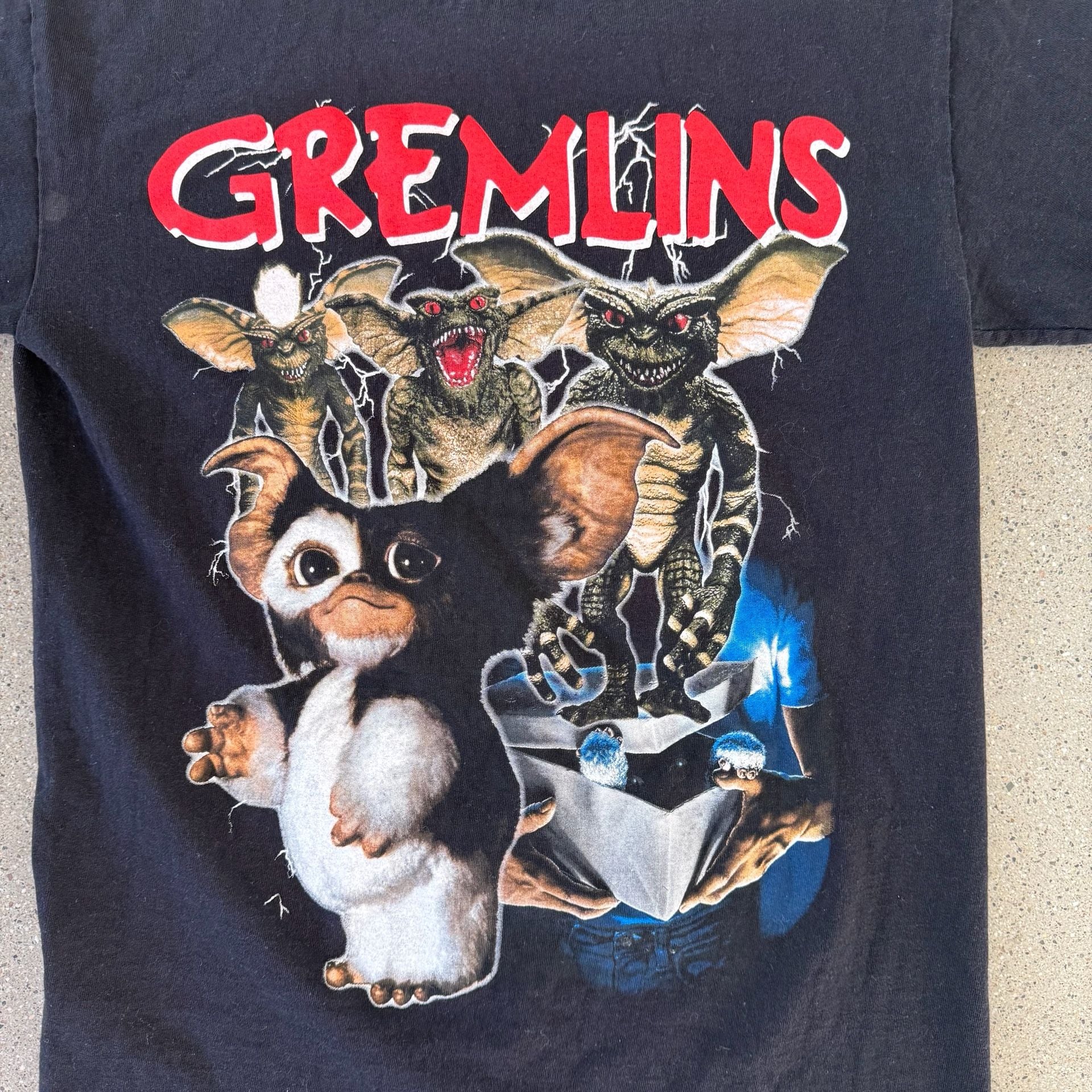 Gremlins Movie Graphic Print Black Short Sleeve T-Shirt 3