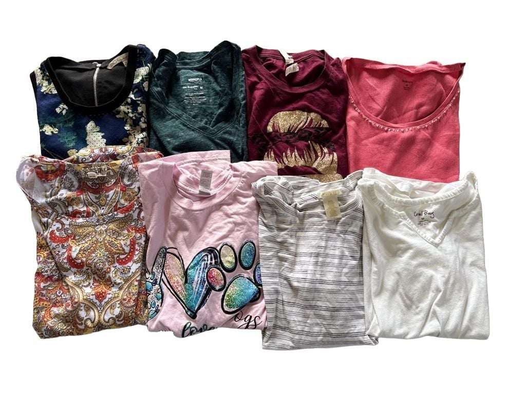 Assorted Women T-Shirts Lot Size M Multi-Brand Bundle 1